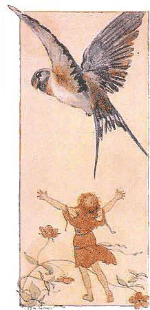 Ilustratie cu Degetica si randunica