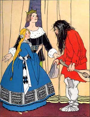 Ilustratie cu printesa si cersetorul
