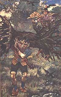 Uriasul carand copacul