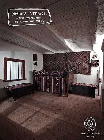 Poză cu interior de casa taraneasca